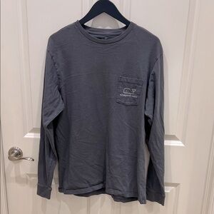 Vineyard Vines Men's Charcoal Long Sleeve Tee